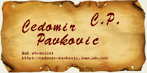 Čedomir Pavković vizit kartica